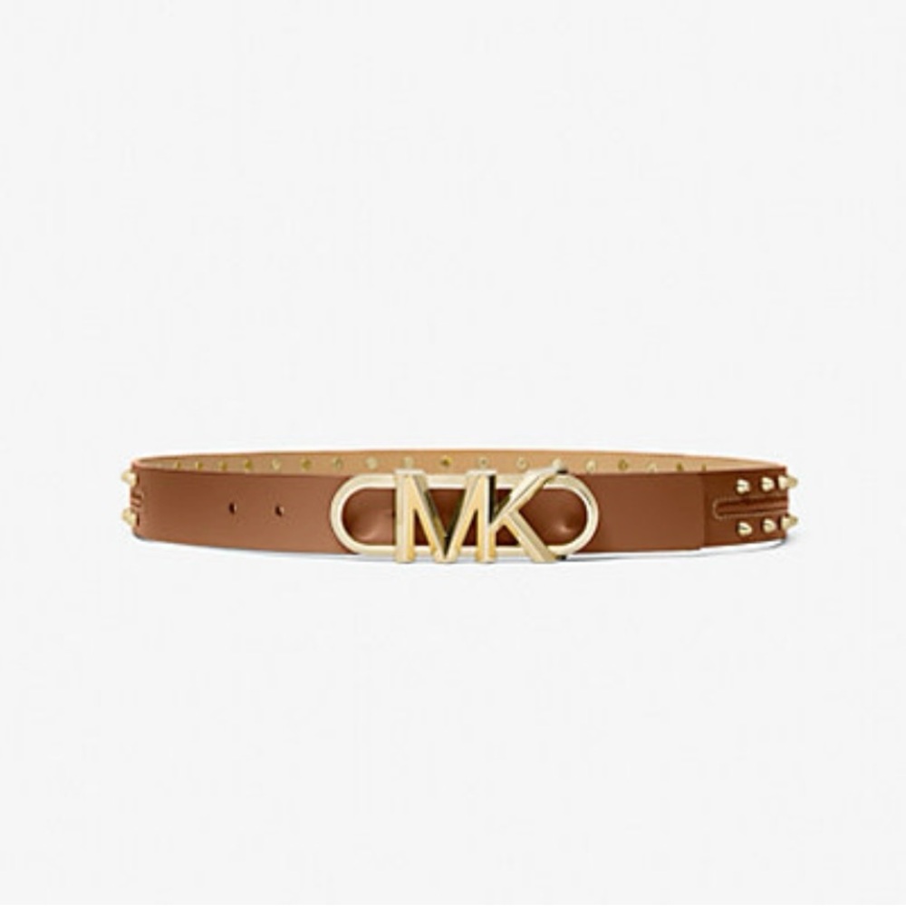 Michael Kors Mercer Studded Belted in Luggage Size  Large. Can request gift box.